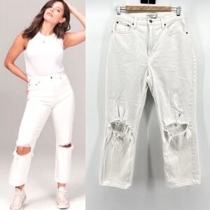 Abercrombie & Fitch Curve Love The Ankle Straight Ultra High Rise Jeans Size 29S